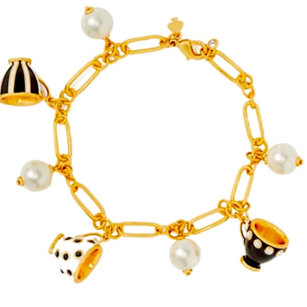 New Kate Spade alice in wonderland teacup bracelet